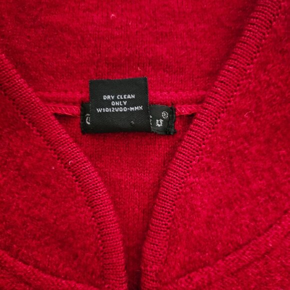 Tully-Ho Red Boiled Wool Vest Womens 2X Chinese Knot Close Holiday Christmas - Picture 9 of 12